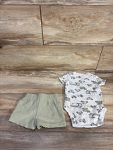Carter's Vehicle 2pc Bodysuit & Shorts Grey sz 3m