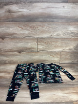 Disney Christmas Mickey MOuse Pajama Set Black sz 4T