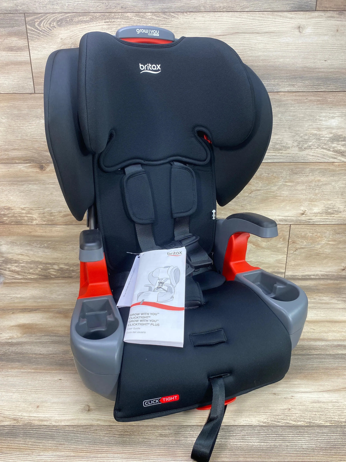 NEW Britax Grow with You ClickTight Harness Contour SafeWash Booster Car Seat in Black