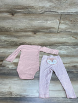 Carter's 2pc Owl Print Bodysuit & Leggings Pink sz 18m