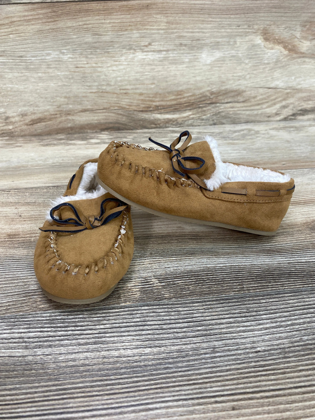 1901 Moccasin Slipper Tan Sz 9c