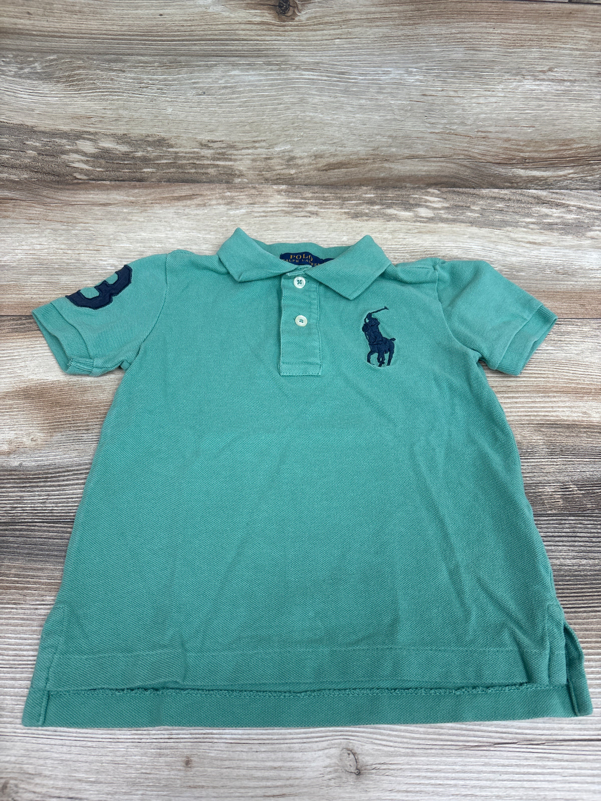 Polo Ralph Lauren Big Pony Cotton Mesh Shirt Green sz 4T