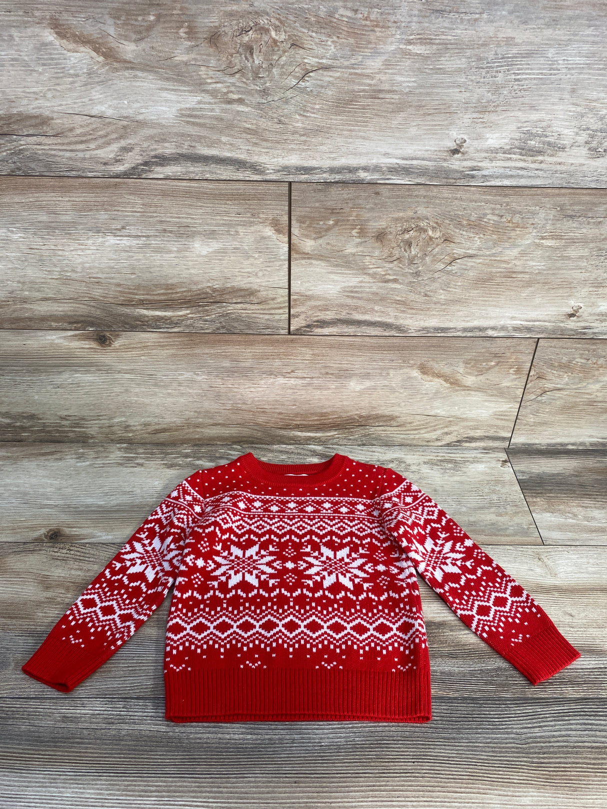 Holiday Lane Fair Isle Pull Over Sweater Red sz 2T
