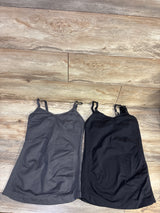 BHRIWRPY 2pk Nursing Tank Tops Grey/Black sz Medium