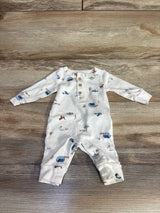 Carter's Farm Henley Coverall White sz Newborn
