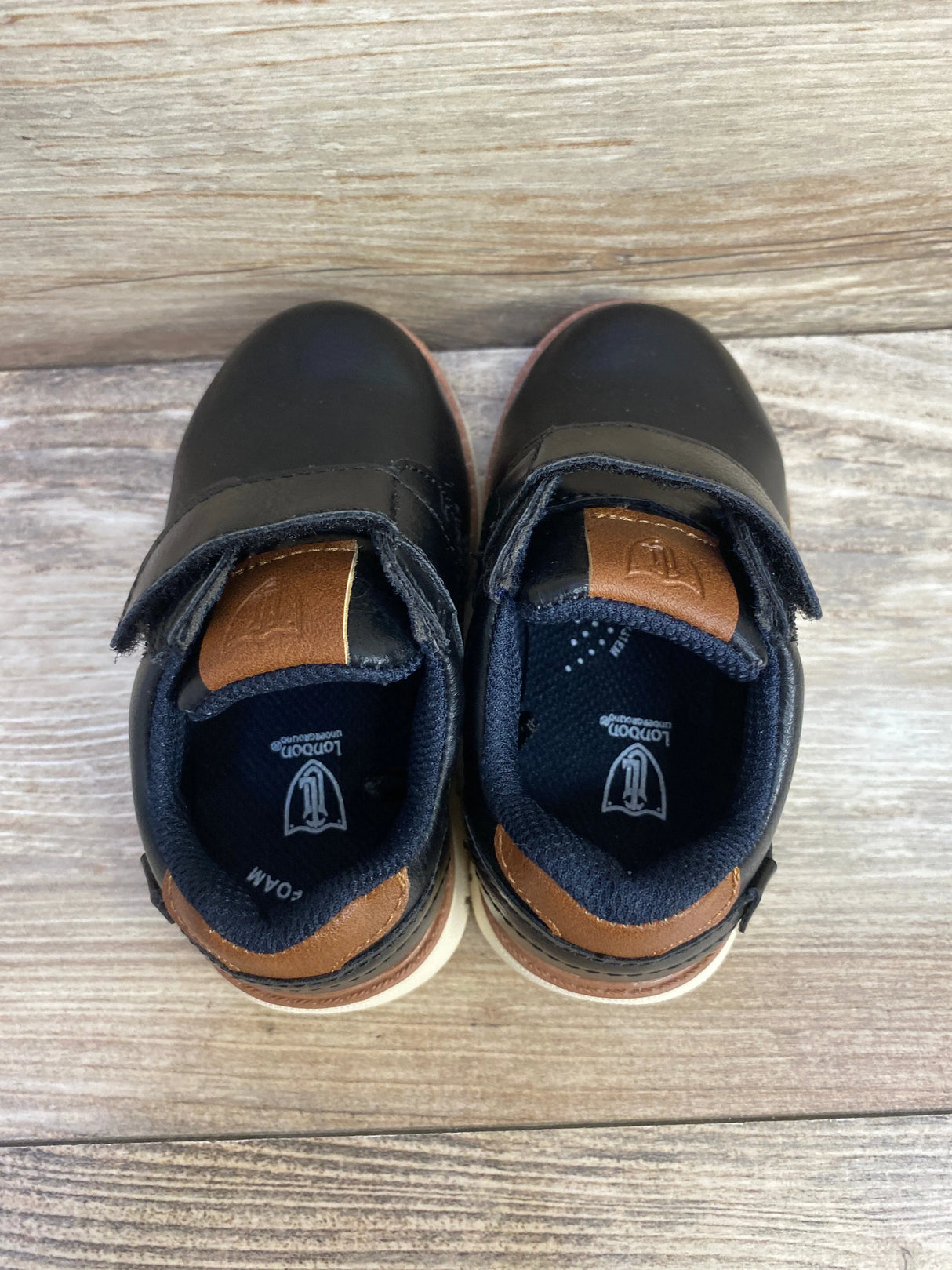 London Underground Black Leather Casual Shoes sz 6W