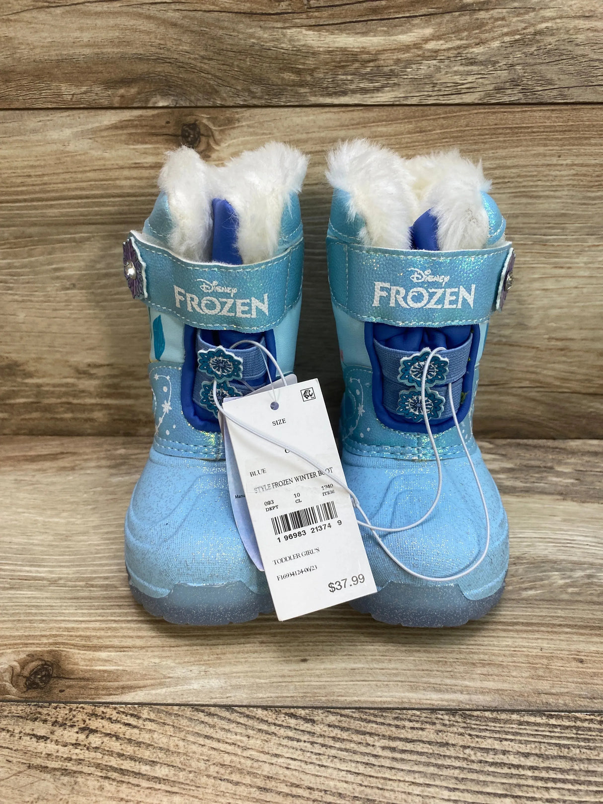 NEW Toddler Girls' Frozen Light-Up Winter Snow Boots sz 6c