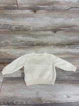 Zara Velvet Bow Knit Sweater Cream sz 9-12m