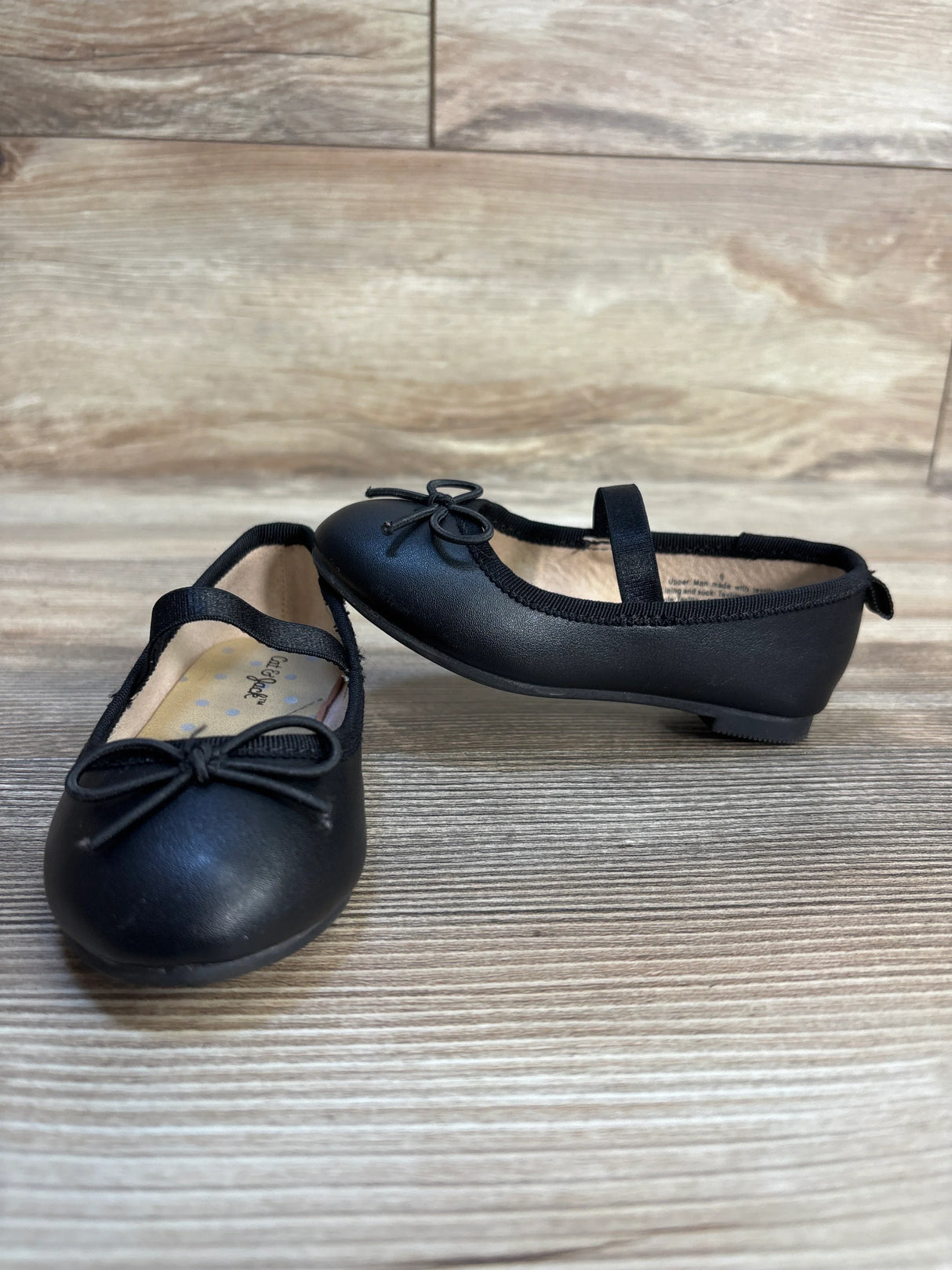 Cat & Jack Nora Slip-On Ballet Flats Black sz 6c