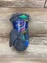 NEW ThermaWear Kid's Grey Ski Dinosaur Mittens