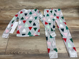 NEW Wonder Nation 2pc Velour Christmas Tree Pajama Set Grey sz 4T