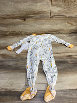 NEW Burt's Bees Baby Organic Bunny Print Sleeper White sz 12m