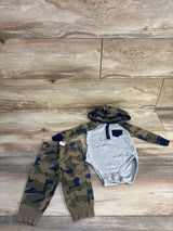 Carter's 2pc Camo Hooded Bodysuit & Pants Set Green sz 6m