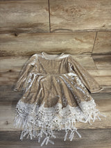 Indi Boho Velvet Dress in Beige sz 5T
