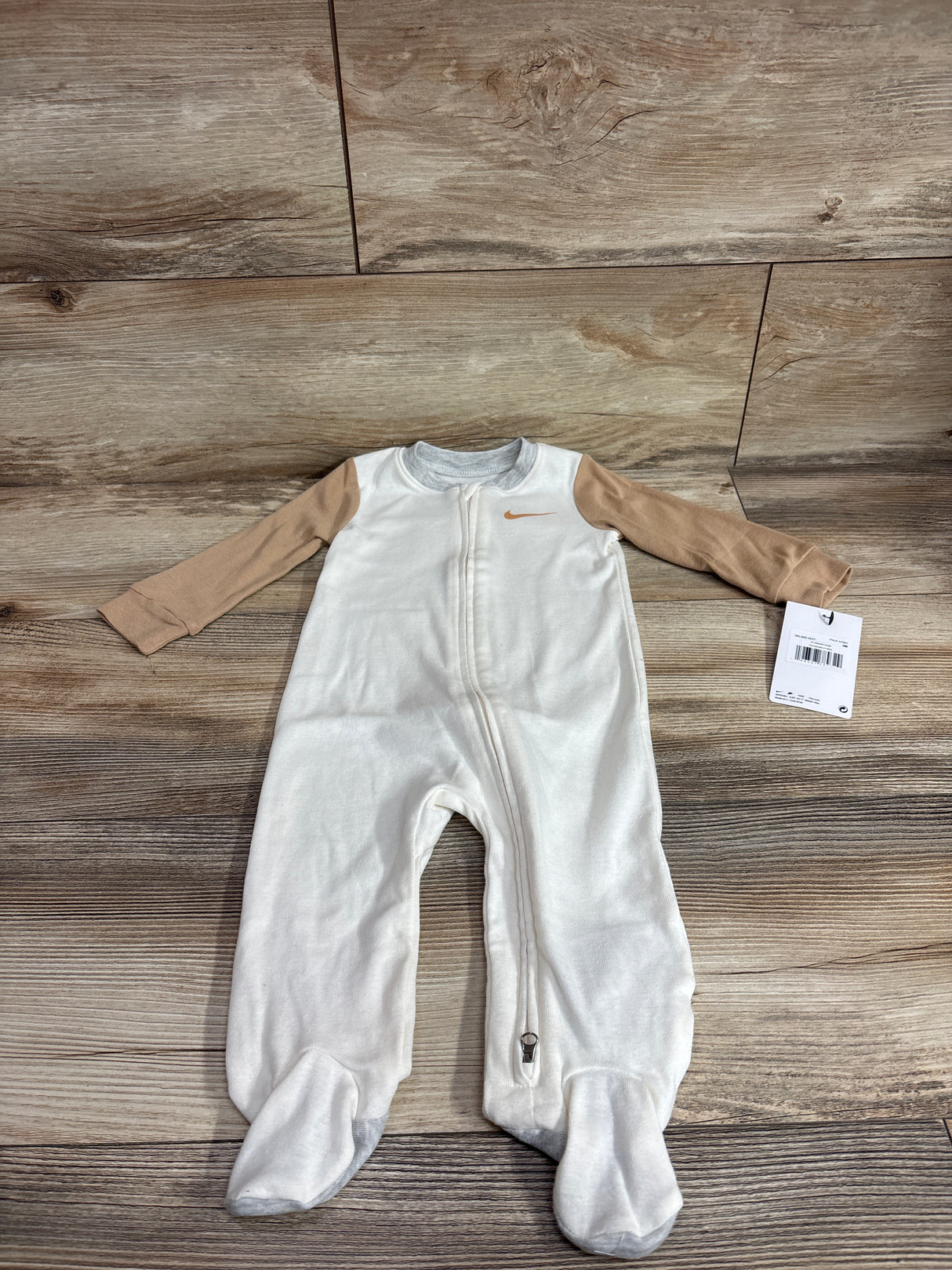 NEW Nike Ribbed Sleeper Cream sz 9m