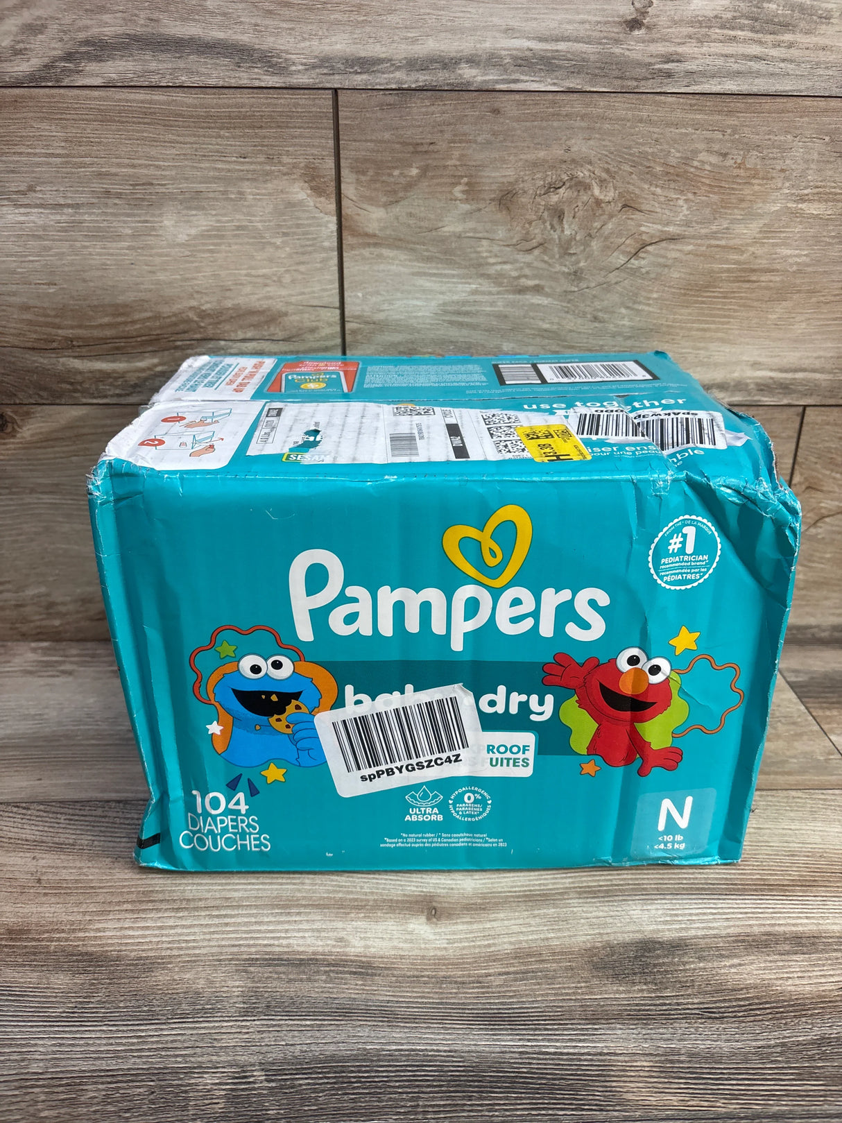 NEW Box of Pampers Baby Dry Diapers, 104ct Size Newborn - Me n Mommy To Be