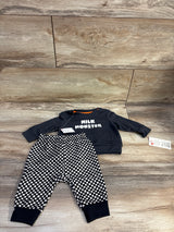 NEW Cat & Jack 2pc Milk Monster Sweatshirt & Joggers Charcoal sz 0-3m