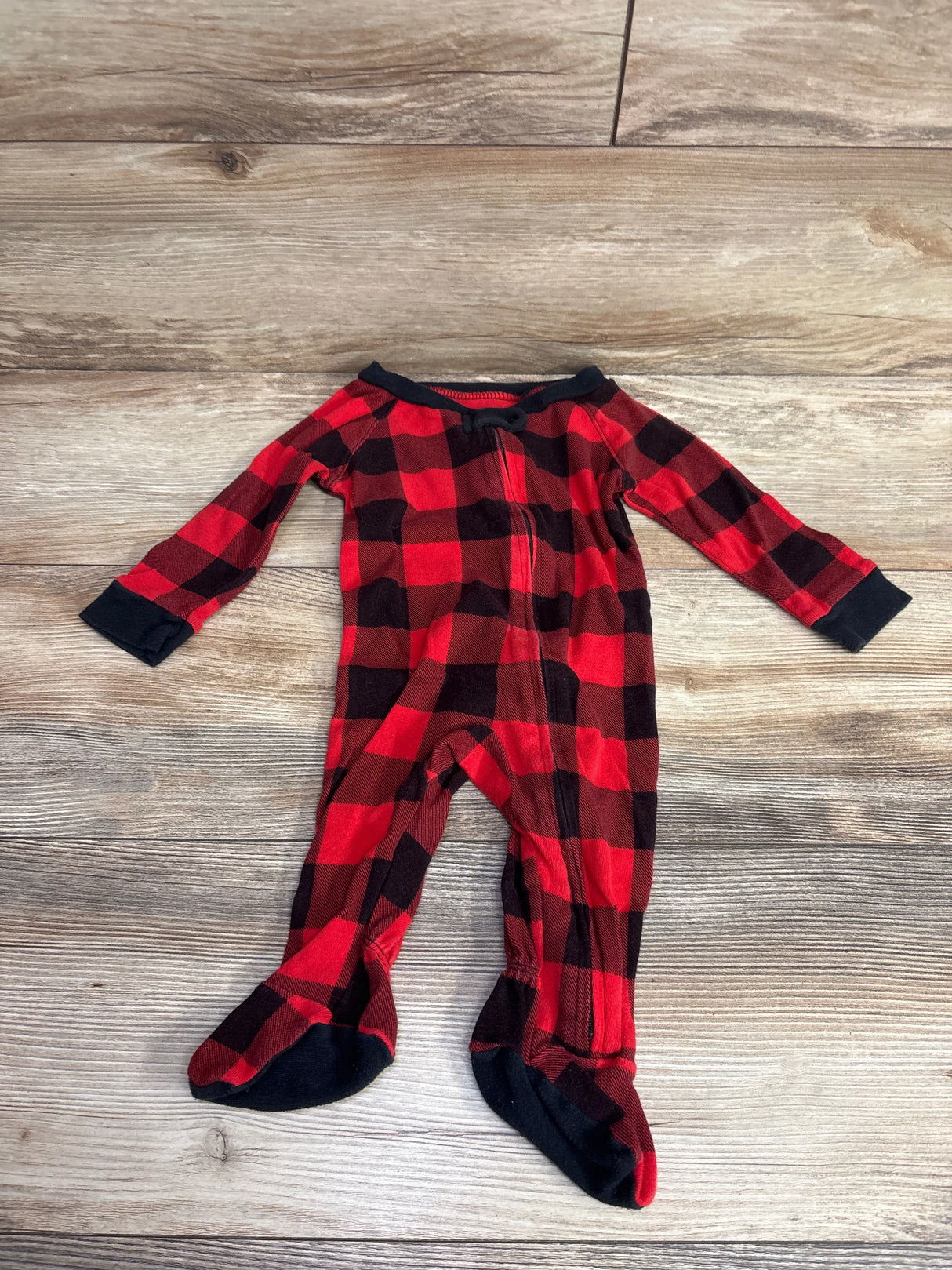 Wondershop Buffalo Plaid Sleeper Red sz 3-6m