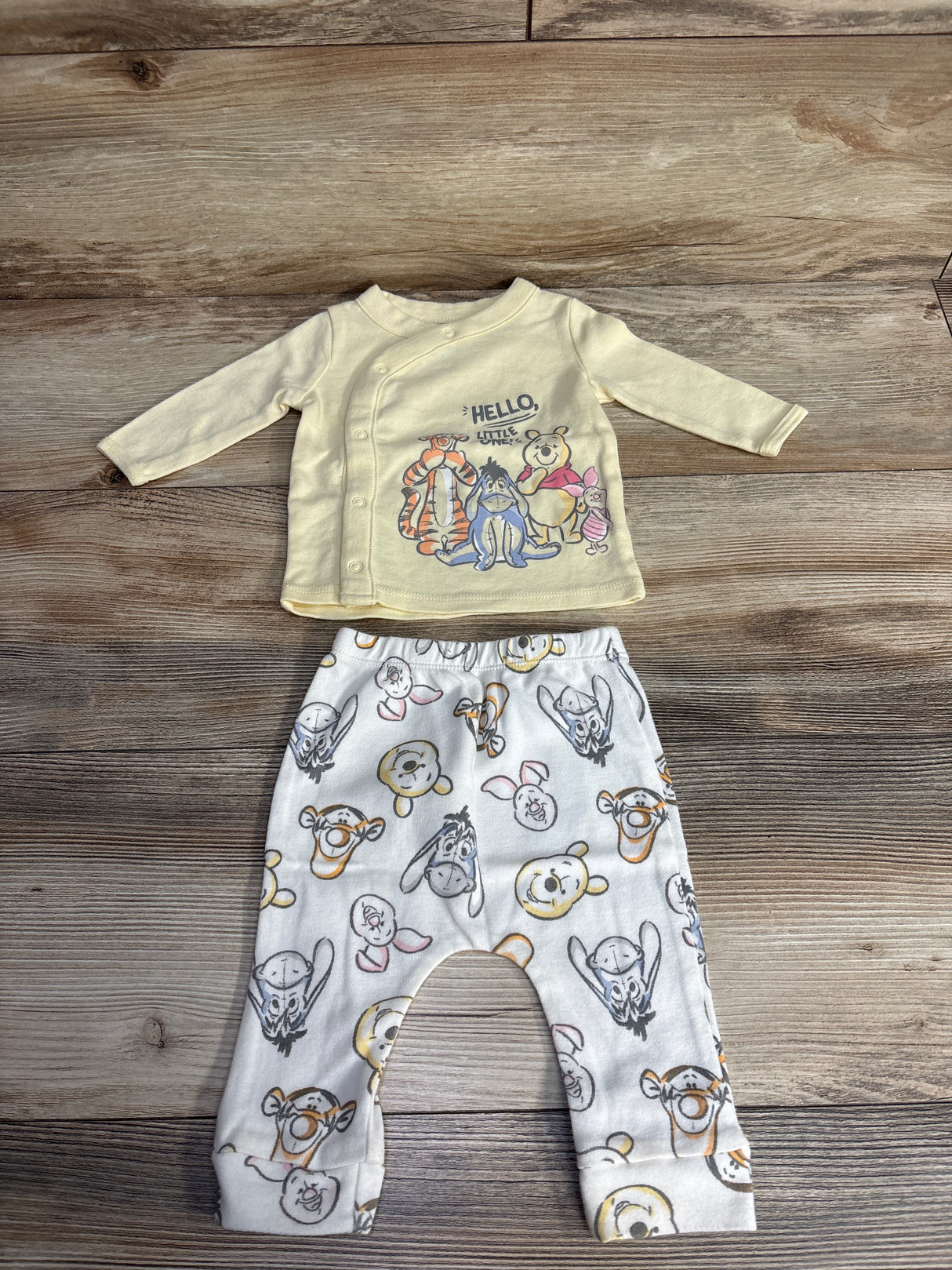 Disney Baby 2pc Winnie The Pooh Kimono Set Yellow sz 0-3m