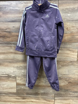 Adidas 2pc Star Print Tracksuit Set Mauve sz 4T