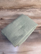 MOZAH Organic Muslin Swaddle Blanket Green