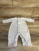 Kissy Kissy Floral Ruffle Sleeper White sz 9m