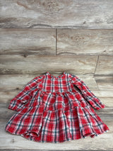 Cat & Jack Plaid Long Sleeve Dress Red sz 4T