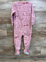 Carter's Owl Print Blanket Sleeper Pink sz 2T