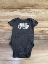 Okie Dokie Cuter Version Of Dad Bodysuit Grey sz 6m