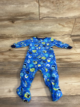 Kids Headquarters Monster Print Blanket Sleeper Blue sz 6m