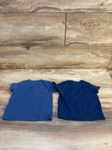 Carter's 2pk Short Sleeve Shirts Navy sz 3m