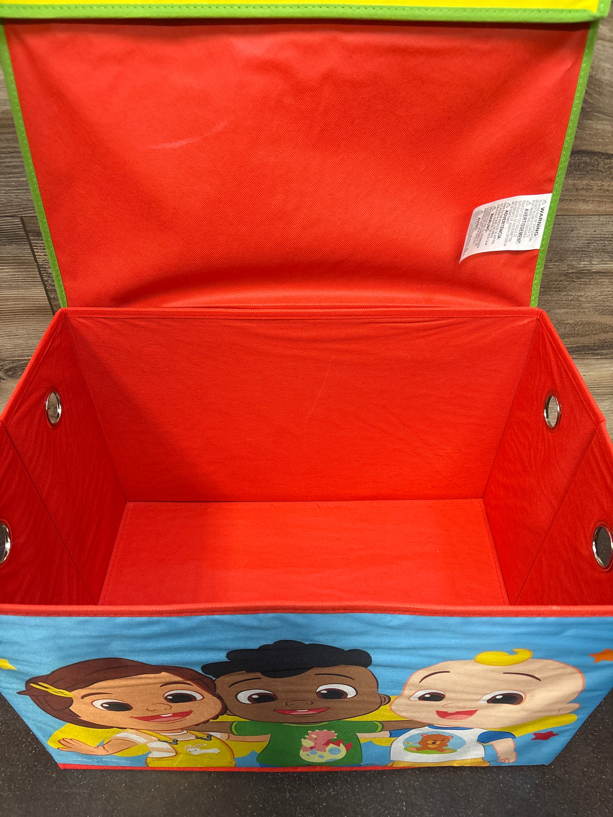 Delta Children CoComelon Fabric Toy Box with Retractable Lid