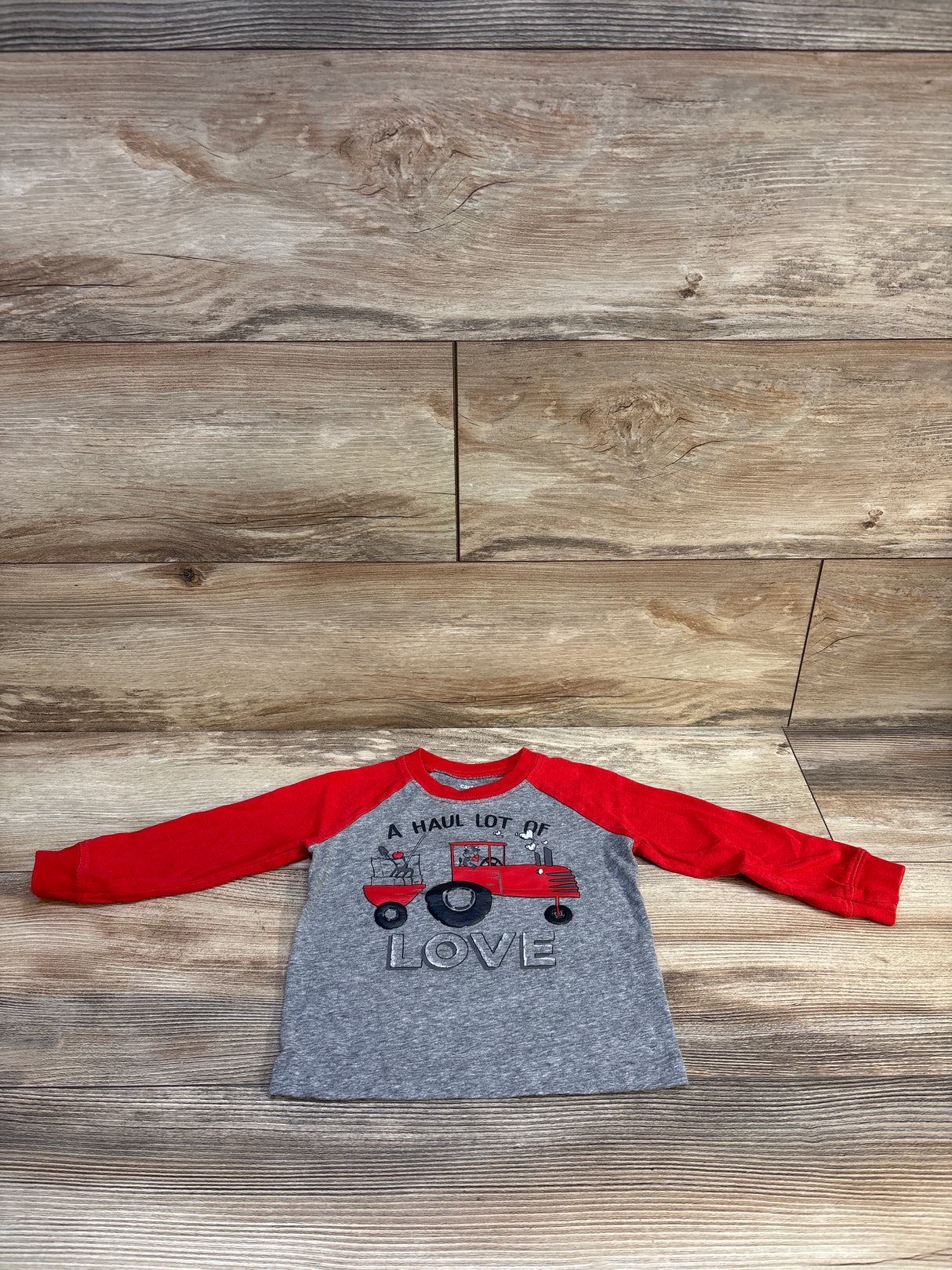 Carter's Raglan A Haul Lot Of Love Shirt Red sz 18m