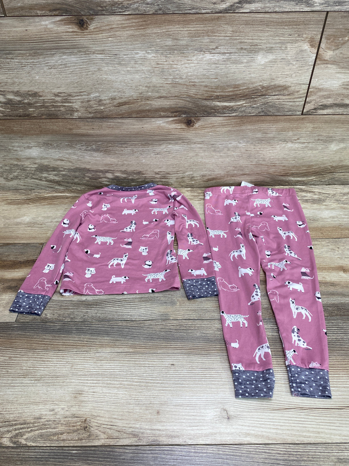 Penelope Mack 2pc Dog Print Pajama Set Pink sz 2T