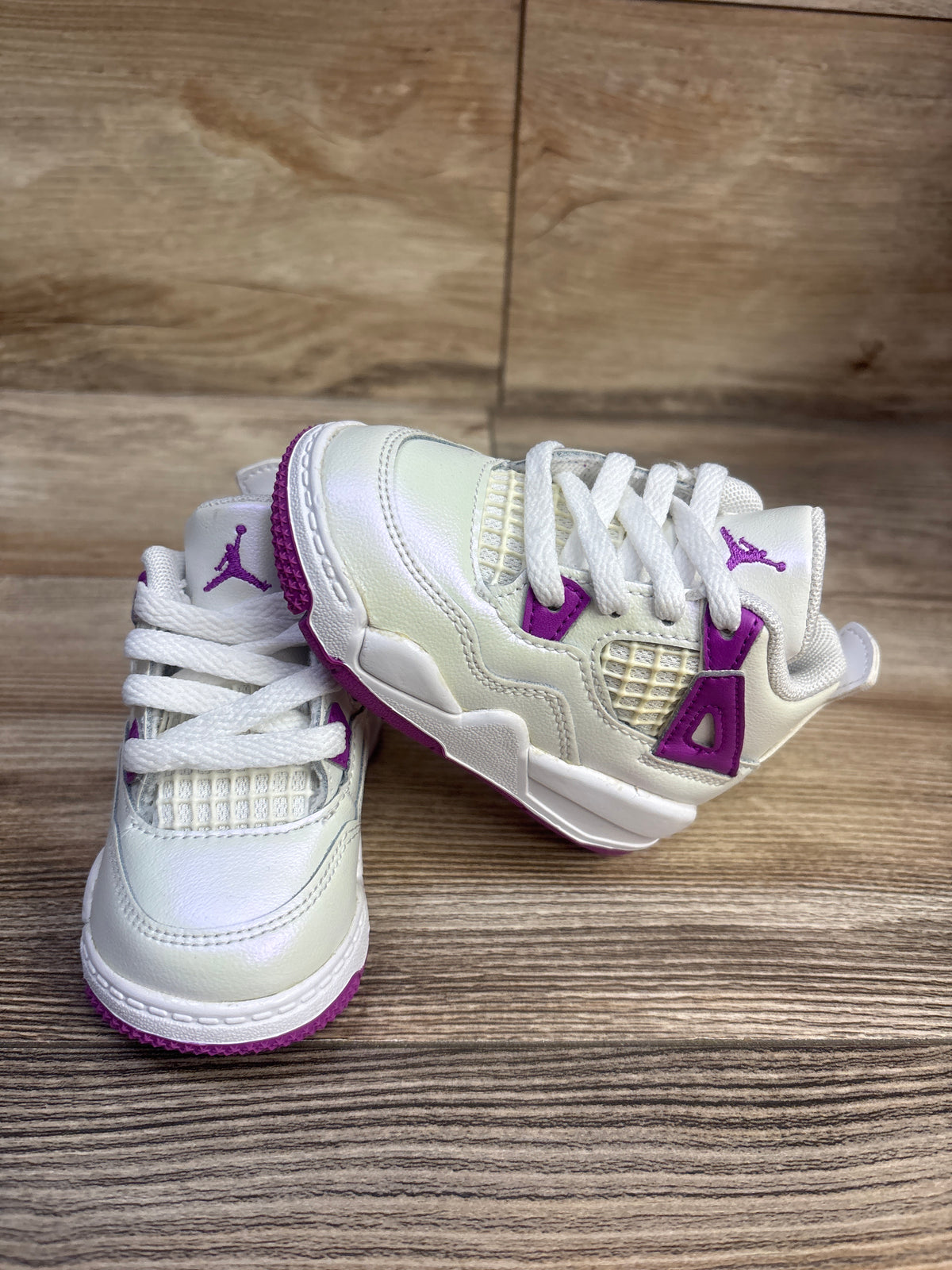 Air Jordan 4 Retro TD 'Hyper Violet' Sneakers sz 4c