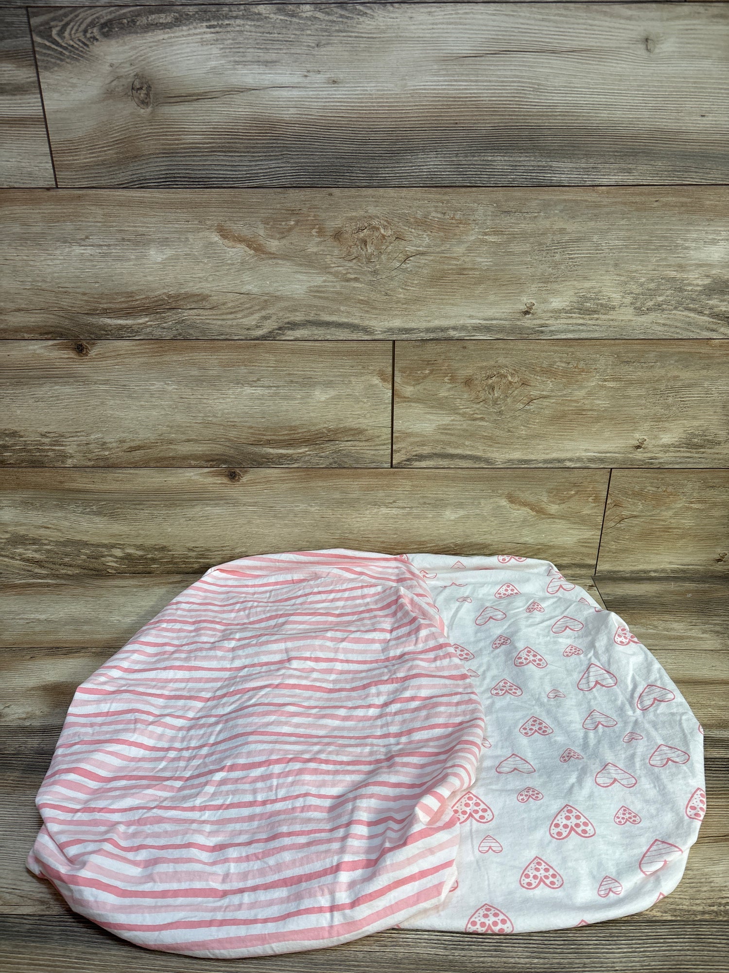Biloban 2pk Fitted Bassinet Sheets White/Pink