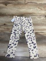 NEW Grayson Mini Leopard Print Ribbed Leggings Cream sz 4T