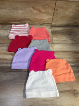 Geyoga 8pk Bear Ear Baby Girls' Hats 8pk sz 0-6m