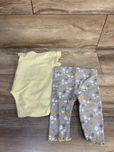 Disney Baby 2pc Winnie The Pooh Bodysuit & Leggings Set Yellow sz 3-6m