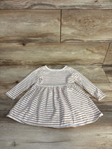 Cat & Jack Long Sleeve Striped Dress White sz 2T