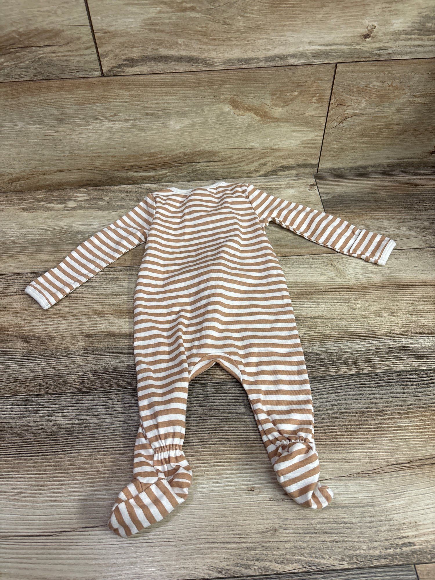 Cloud Island Striped Sleeper Brown sz 0-3m