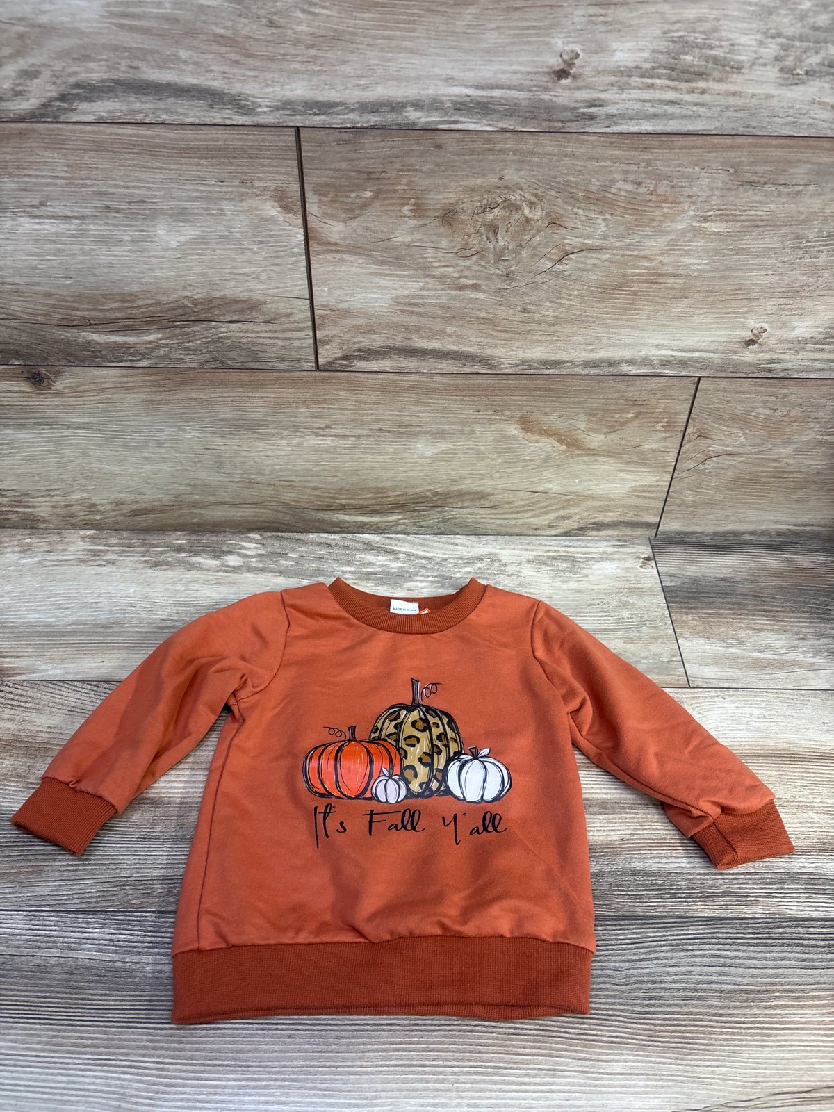Shein It's Fall Yall Sweatshirt Rust sz 18-24m