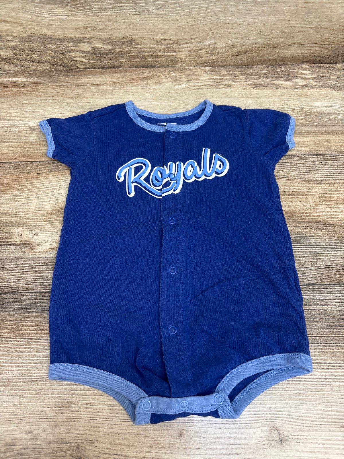 Genuine Merchandise MLB Kansas City Royals Power Hitter Romper Blue sz 24m