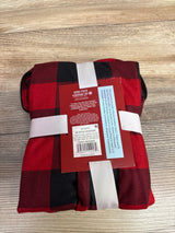 Wonder Shop 2pc Buffalo Plaid Coat Style Pajama Set Red sz 3T