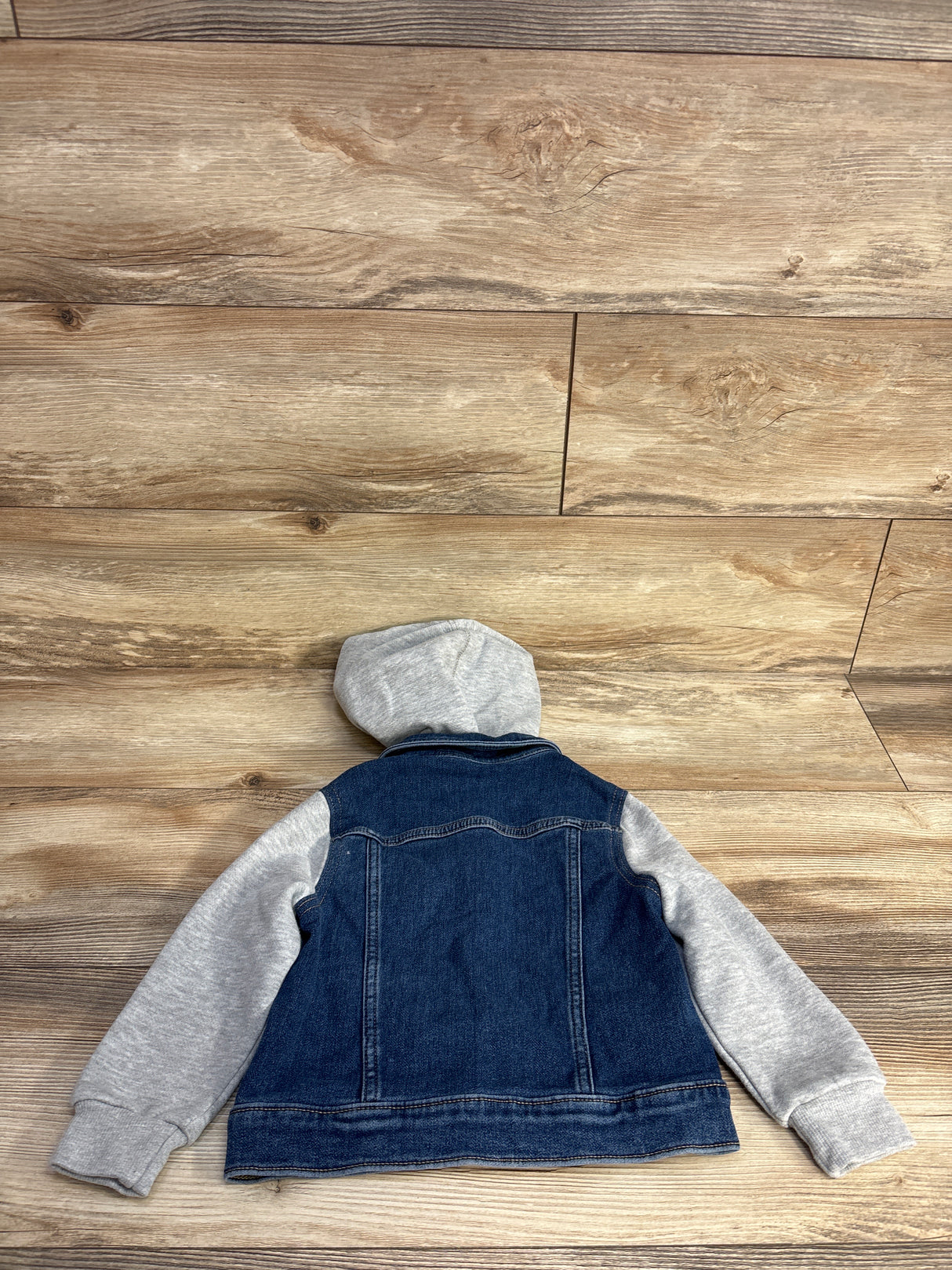 Okie Dokie Hooded Denim Jacket Grey/Blue sz 3T