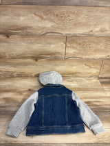 Okie Dokie Hooded Denim Jacket Grey/Blue sz 3T