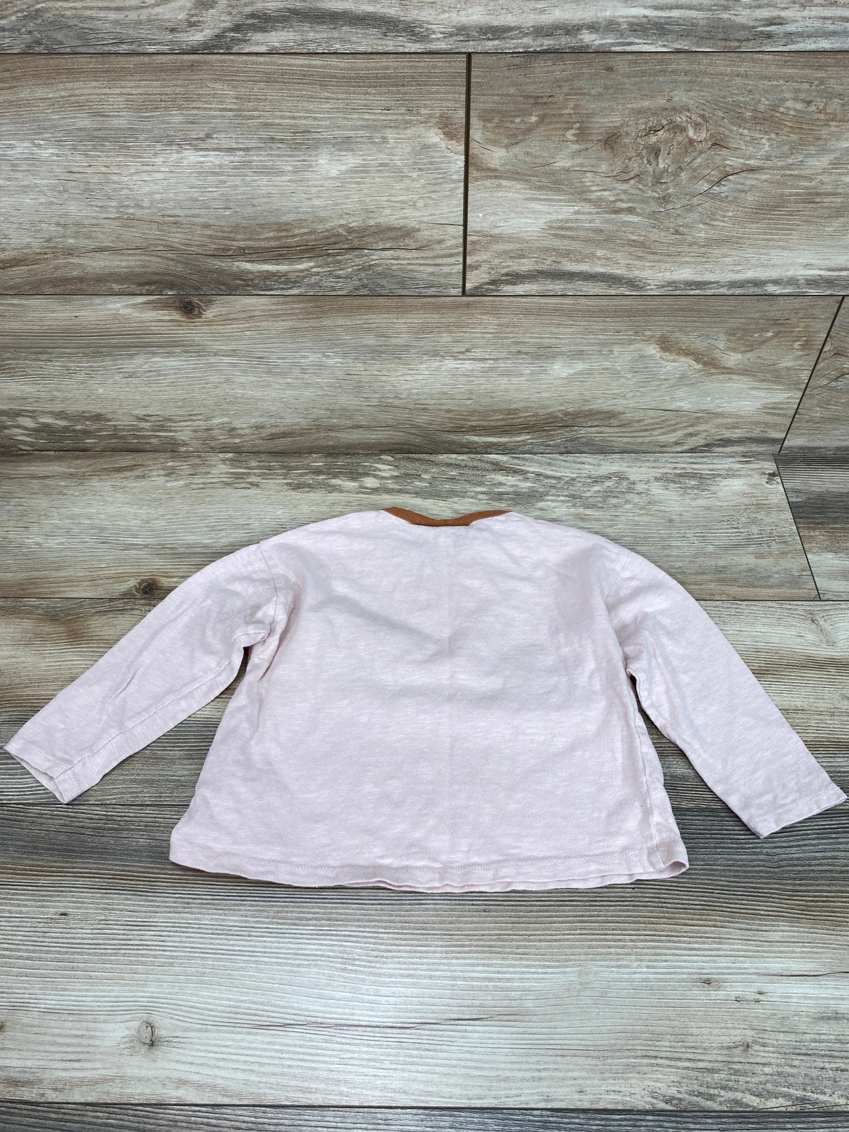 Zara Henley Long Sleeve Pink Shirt sz 2-3T