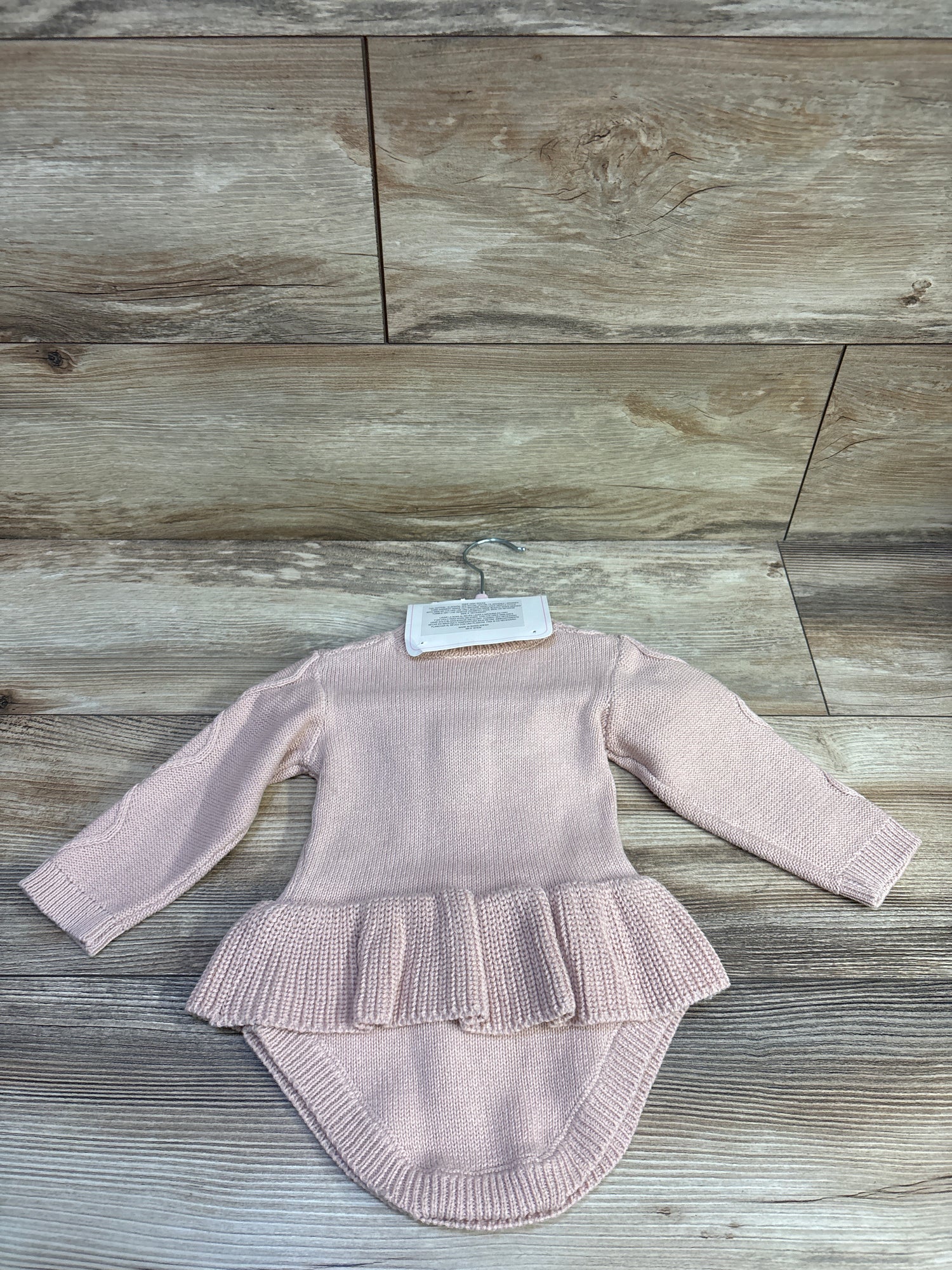 NEW Nicole Miller 3pc Knit Skirted Bodysuit, Headband, & Kneehigh Socks Pink sz 6/9m