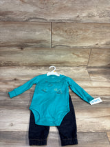 NEW Carter's 2pc Bodysuit & Joggers Set Teal sz 12m