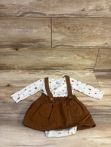 Carter's 2pc Long Sleeve Fall Bodysuit & Skirtall Set Ivory sz 9m
